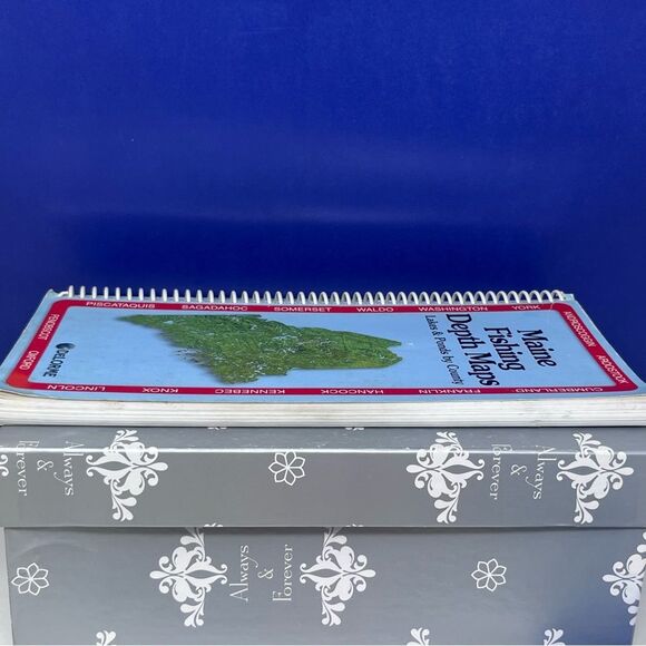 2015 Maine Fishing Depth Maps By County Spiral Bound Book - Picture 4 of 7